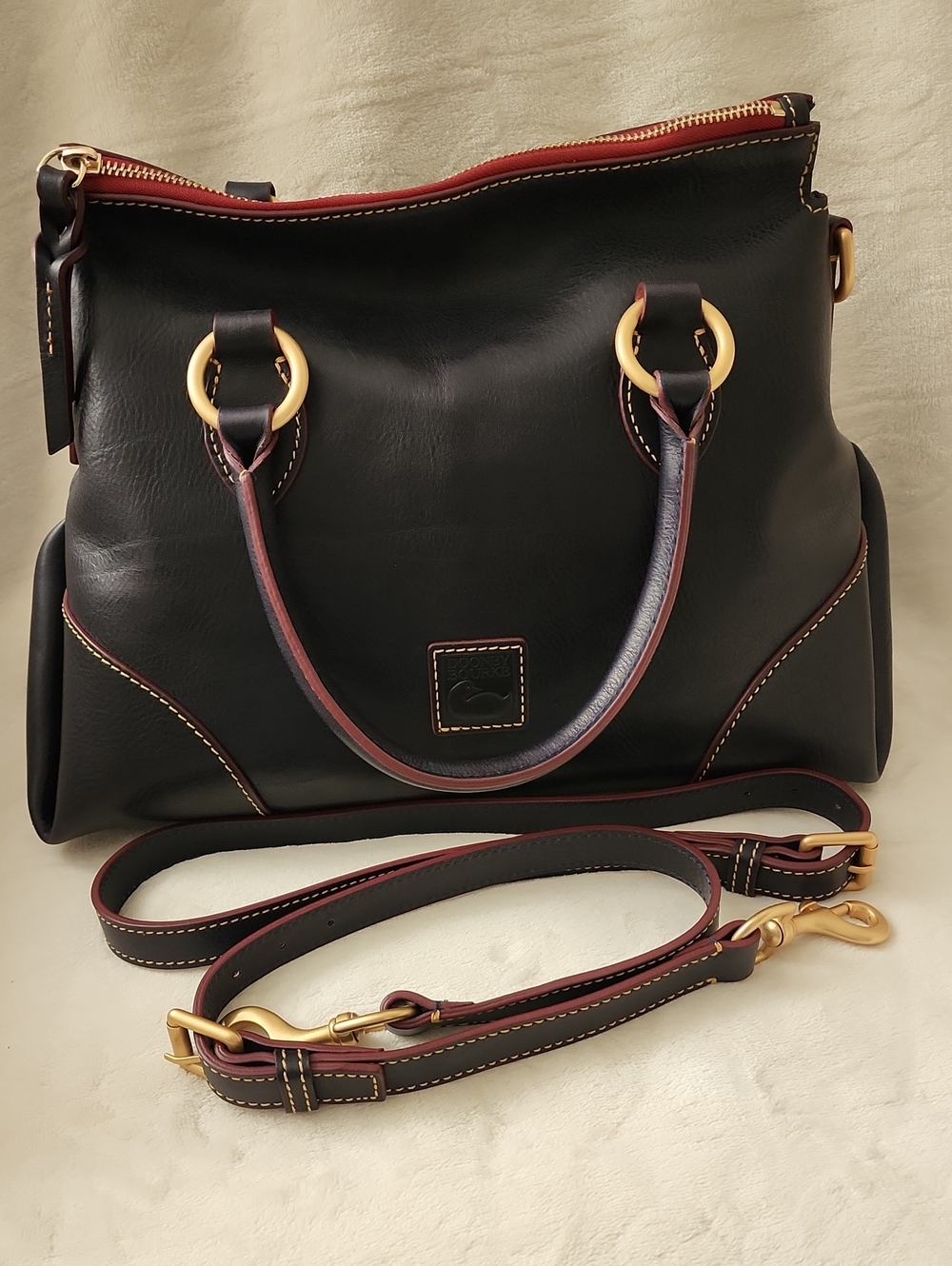 Dooney and Bourke Navy Florentine Leather Satchel 38